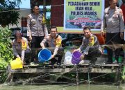 Dukung Program Asta Cita Presiden,Polres Maros Tebar Sepuluh Ribu Bibit Ikan