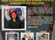 Kuasai 13,78 Gram Sabu, Pria Berinisial HT alias TD Diamankan Polisi di Toraja Utara