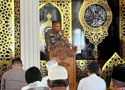 Safari Jum’at di Masjid Miftahul Khair, Wakapolres Ajak Masyarakat Menjaga Sitkamtibnas