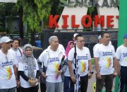 Kapolres AKBP Rosid Ikut Heal Thies Fun Run And Walk Dalam Rangka Hari Kesehatan Nasional Ke 60 di Wajo
