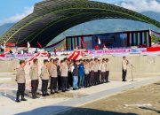 Polres Mamasa Amankan Kampanye Akbar Pasangan Calon Bupati dan Wakil Bupati Kabupaten Mamasa di Lapangan Kondospata Mamasa