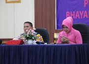 Kapolres Bone Hadiri Pertemuan Rutin Yang Dipimpin Oleh Ketua Bhayangkari Cabang