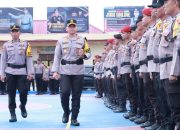Kapolres Sidrap Pimpin Apel Pergeseran Pasukan Demi Sukseskan Pilkada Sidrap 2024