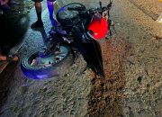 Personel Polres Mamasa Turun Langsung Pada TKP Kecelakaan Lalu Lintas di Desa Osango, Mamasa Dua Korban Luka-Luka
