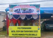 Polsek Aralle Polres Mamasa Amankan Posko Nataru, Situasi Tetap Kondusif