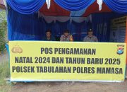 Polsek Tabulahan Polres Mamasa Gelar Pengamanan Posko Natal dan Tahun Baru 2025