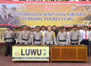 Polres Luwu Gelar Apel Pemeriksaan Senjata Api untuk Pastikan Keamanan dan Kepatuhan Personil