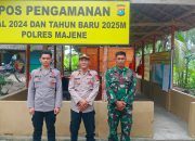Personel Gabungan Polres Majene dan TNI Amankan Pantai Dato Saat Libur Nataru