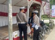 Satlantas Polres Mamasa Gelar Patroli Jalan Kaki Untuk Tingkatkan Keamanan Lalu Lintas