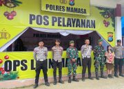 Personel Polres Mamasa gelar Pengamanan Pos Pelayanan Ops Lilin Marano 2024 di Kabupaten Mamasa