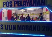 Personel Polres Mamasa Gelara Penjagaan di Pos Pelayanan Operasi Lilin Marano 2024 di Kabupaten Mamasa