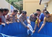 Dukung Program Asta Cita Presiden, Polres Maros Tebar Ribuan Bibit Ikan Dikolam Bioflok Sat Resnarkoba