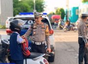 Ciptakan Arus Lalulintas Aman dan Lancar Sat Lantas sebar Personil di Sejumlah Perapatan Kota Parepare