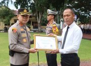 Kapolres Luwu Sampaikan Penghargaan Ombudsman RI Untuk Satlantas Dan Satintelkam Atas Capaian Kepatuhan Pelayanan Publik
