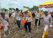 Penanaman Jagung 1 Juta Hektar Serentak, Polres Gowa Turut Ambil Bagian