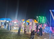 Personel Polsek Mambi Monitoring Kegiatan Pasar Malam di Mambi Berjalan Aman dan Kondusif