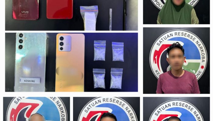 Dipimpin IPDA Yobel, Satres Narkoba Polres Bone Berhasil Amankan 5 Pelaku Penyalahgunaan Sabu