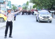 Polres Majene Kawal Aksi Damai Koalisi Masyarakat Sipil di Bundaran Tugu Juang Kota Majene