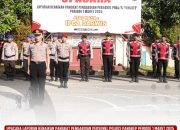 Kapolres Pangkep Pimpin Upacara Kenaikan Pangkat Pengabdian Personil