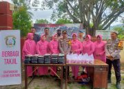 Kapolsek Bissappu Iptu Paulus SE,Bagikan Nasi Kotak Bersama Ibu Bhayangkari Depan Mapolsek