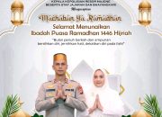 Kapolres Majene Polda Sulbar Bersama Ketua Bhayangkari Mengucapkan Marhaban Ya Ramadhan 1446 H