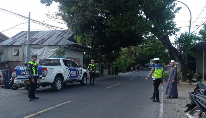 Personil Satlantas Polres Majene Gelar Patroli Subuh, Antisipasi Balapan Liar dan Kendaraan Knalpot Brong