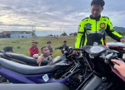 Puluhan Sepeda Motor Terjaring Satlantas Polres Majene Saat Gelar Patroli Balapan Liar