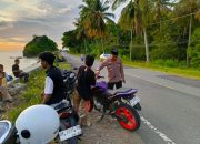 Antisipasi Balap Liar, Kapolsek Pamboang Gelar Patroli Rutin Jelang Buka Puasa