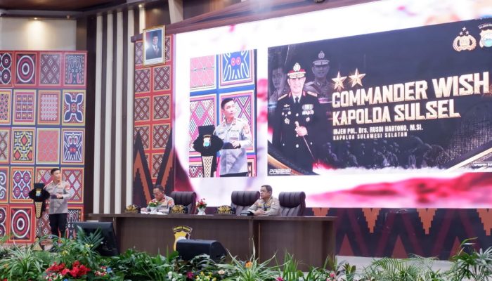 Kapolres Tator hadiri Comander Wish Kapolda Sulsel, Ini Arahannya