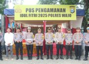 Komitmen Memberikan Rasa Aman Bagi Masyarakat Kapolres Wajo Cek Pos Pam Idul Fitri