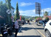 Aktivitas masyarakat Meningkat Menjelang Idul Fitri, Personel Polsek Malunda Gelar Patroli di Pasar Malunda