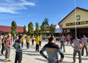 Semangat Sehat dan Solid, Polres Sinjai Laksanakan Olahraga Bersama.