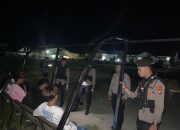 Cegah Aksi Kejahatan, Sat Samapta Polres Majene Gelar Patroli Malam di Lokasi Keramaian
