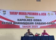 Tatap Muka Polwan dan ASN Polres Gowa Bersama Kapolres dan Ketua Bhayangkari Cabang Gowa