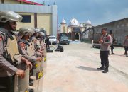 Kapolres Gowa Saksikan Latihan Dalmas Sat Samapta Jelang Hari Buruh