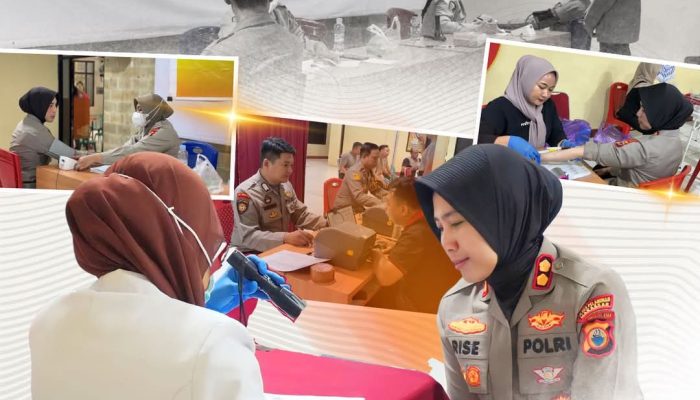 Jaga Kesehatan Personil, Polres Pelabuhan Makassar Gelar Pemeriksaan Kesehatan Berkala