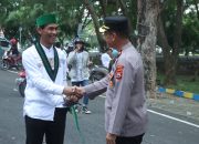 Berlangsung Aman dan Damai, Polisi Kawal Aksi Unjuk Rasa HMI di DPRD Wajo