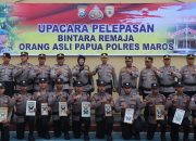 Polres Maros Gelar Upacara Pelepasan 12 Bintara OAP, Kembali ke Tanah Papua untuk Mengabdi