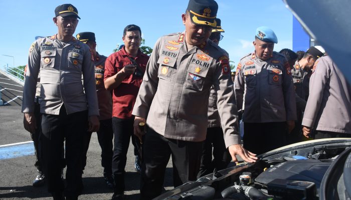 Dukung Pelaksanaan Tugas, Kapolres Cek Kondisi Kendaraan Dinas