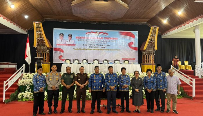 Dukung Perencanaan Pembangunan, Kapolres Toraja Utara Hadiri Musrenbang RPJMD Tahun 2025-2029