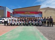 Kapolres Gowa Pimpin Upacara Pemberian Penghargaan kepada 24 Personel dan Ketua FKPM Kabupaten Gowa