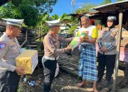 Jumat Berkah, Satlantas Polres Bone Bantu Kakek Halim Dan Nenek Bunga