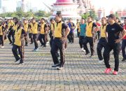 Sehat Bersama Kapolrestabes Makassar, Polrestabes Makassar Gelar Olahraga Bersama
