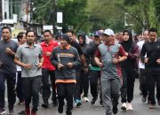 Sehat Bersama Kapolres, Polres Maros Gelar Olahraga Bersama