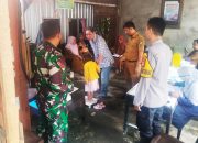 Sinergitas TNI-Polri, Bhabinkamtibmas Polres Majene dan Babinsa Dampingi Kegiatan Posyandu Mekar Sari