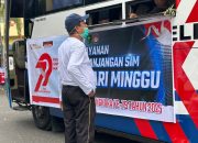 Semarak HUT Bhayangkara, Satlantas Polres Bone Buka Layanan Sim Keliling di Car Free Day