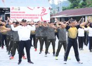 Sambut Hari Bhayangkara ke 79, Polres Majene Gelar Senam Bersama Perkuat Sinergitas Antar Instansi
