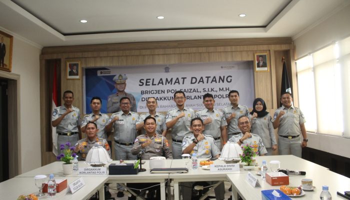 Dirgakkum Korlantas Polri Kunjungi Jasa Raharja Sulsel, Brigjen Faizal : Perkuat Sinergitas dan Kolaborasi Pelayanan Masyarakat
