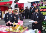 Kapolres Pelabuhan Makassar Pimpin Upacara dan Syukuran Hari Ulang Tahun Bhayangkara ke 79 Tahun