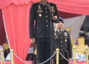 Kapolres Gowa Pimpin Upacara HUT Bhayangkara ke-79 di Halaman Kantor Bupati